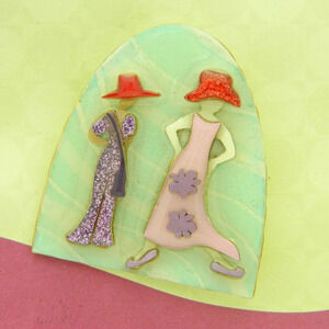 DESIGNS BY LUCINDA Mixed Materials Red Hat Purple